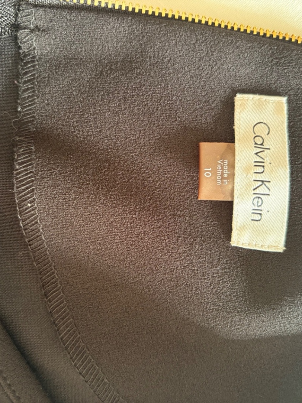 Calvin Klein Black Sheath Dress Buckle Sleeve 10 - Picture 7 of 7